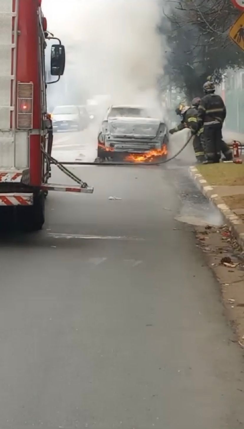 Carro Pega Fogo No Parque Cecap Guarulhos Hoje